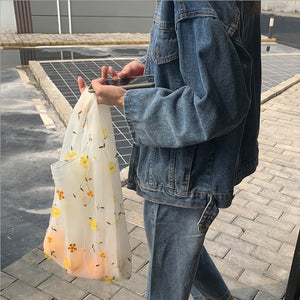 sheer flower bag | シアー刺繍フラワーバッグ