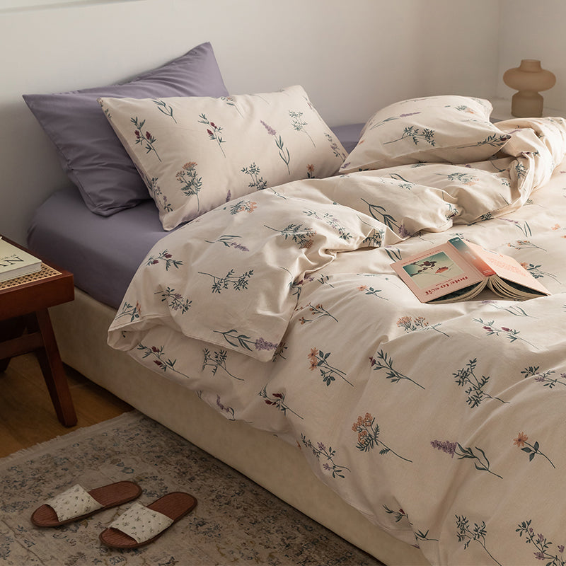 lavender flower bed linen set | ラベンダー柄ベッドリネンセット