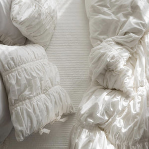 純白コットンベッドリネン |　white cotton bed linen