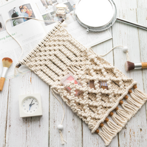 wall hanging knit bag | 壁掛け手編みバッグ