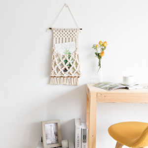 wall hanging knit bag | 壁掛け手編みバッグ