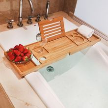 画像をギャラリービューアに読み込む, ラック付き木製バスタブトレー | rack wood bathtub tray

