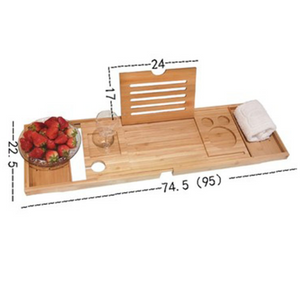ラック付き木製バスタブトレー | rack wood bathtub tray