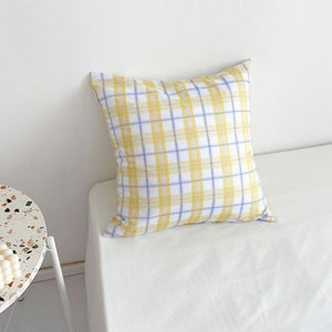 pastel check pillow case | パステルチェック枕カバー