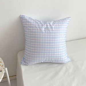 pastel check pillow case | パステルチェック枕カバー