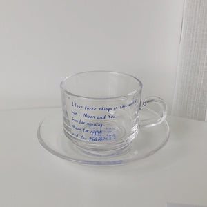 clear blue love letter cup | クリアブルーラブレターカップ