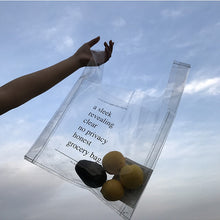 画像をギャラリービューアに読み込む, clear grocery bag | pvcバッグ
