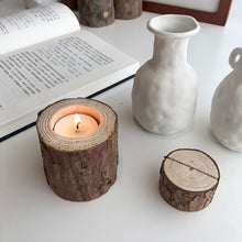 画像をギャラリービューアに読み込む, stump candle holder | 切り株キャンドルホルダー
