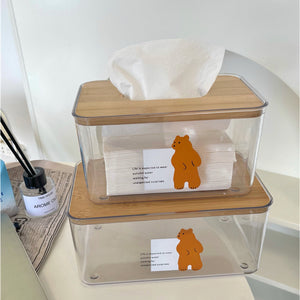 bear illustration tissue box | くまのティッシュボックス