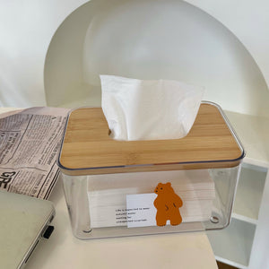 bear illustration tissue box | くまのティッシュボックス
