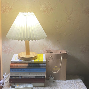 シンプルプリーツウッドランプ | simple pleats wood lamp