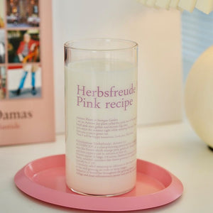 pink recipe glass | ピンクレシピグラス