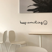 画像をギャラリービューアに読み込む, keep smiling wall sticker | ウォールステッカー
