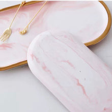 画像をギャラリービューアに読み込む, marble pink juwelry plate | マーブルピンクジュエリープレート
