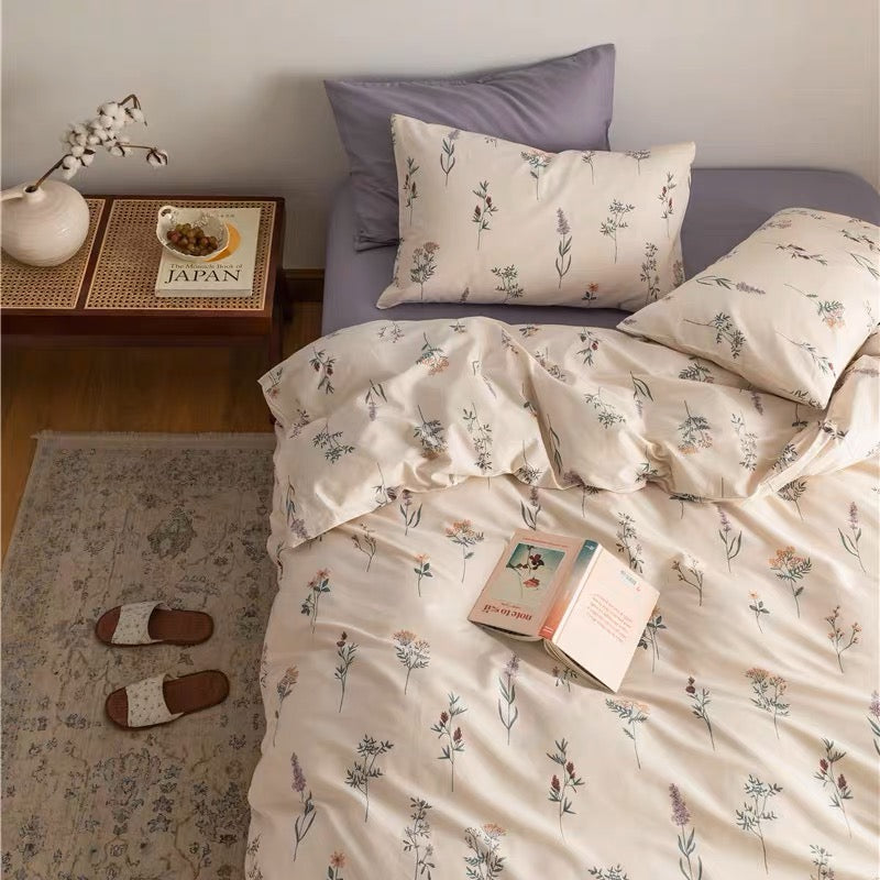 lavender flower bed linen set | ラベンダー柄ベッドリネンセット