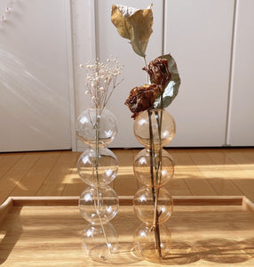 【即納】glass bubble flower vase| ガラスバブル花瓶