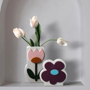 flower art flower vase short type| フラワーアート花瓶